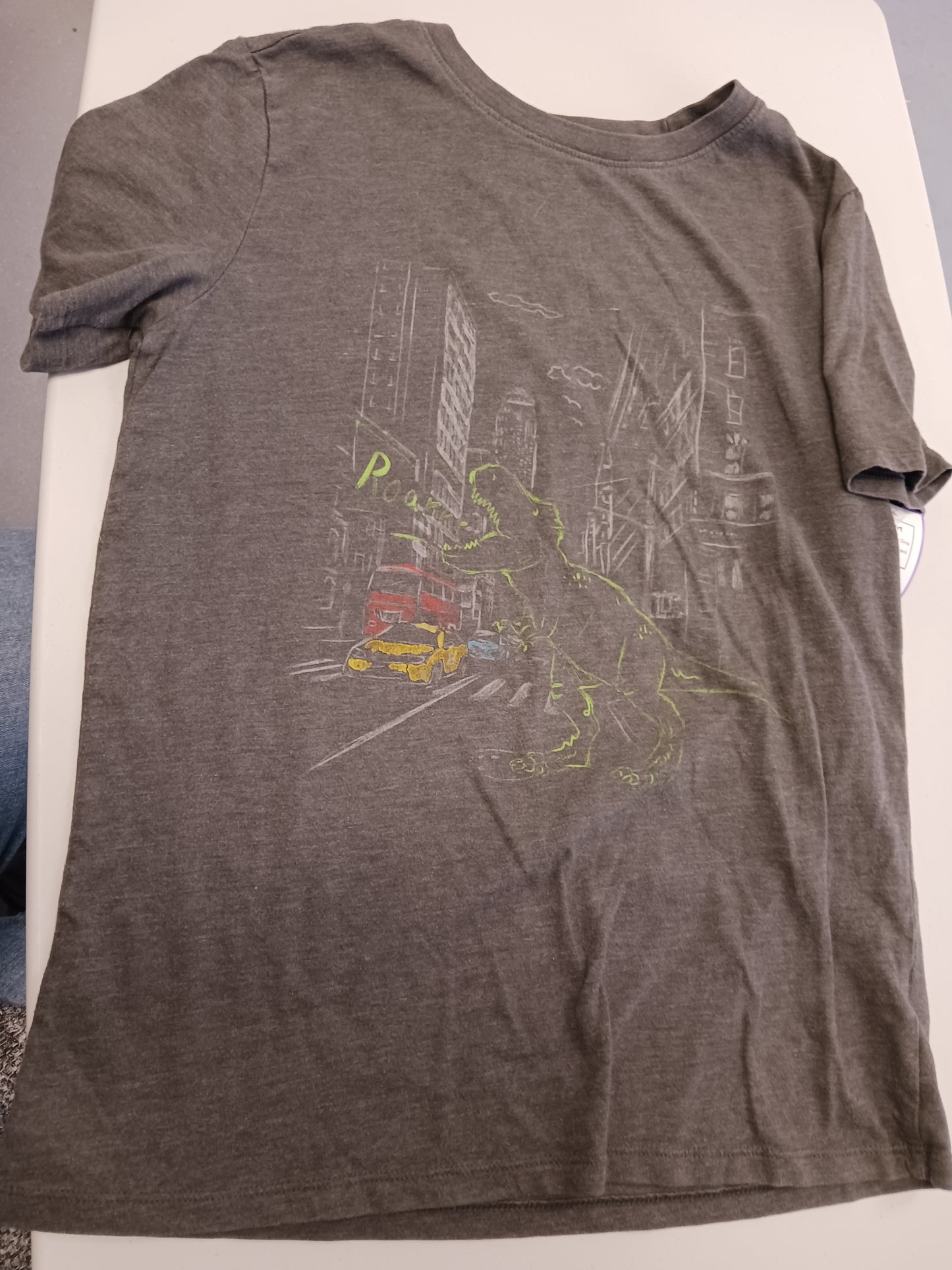 Grey Dino Cat & Jack Shirt, 12 B