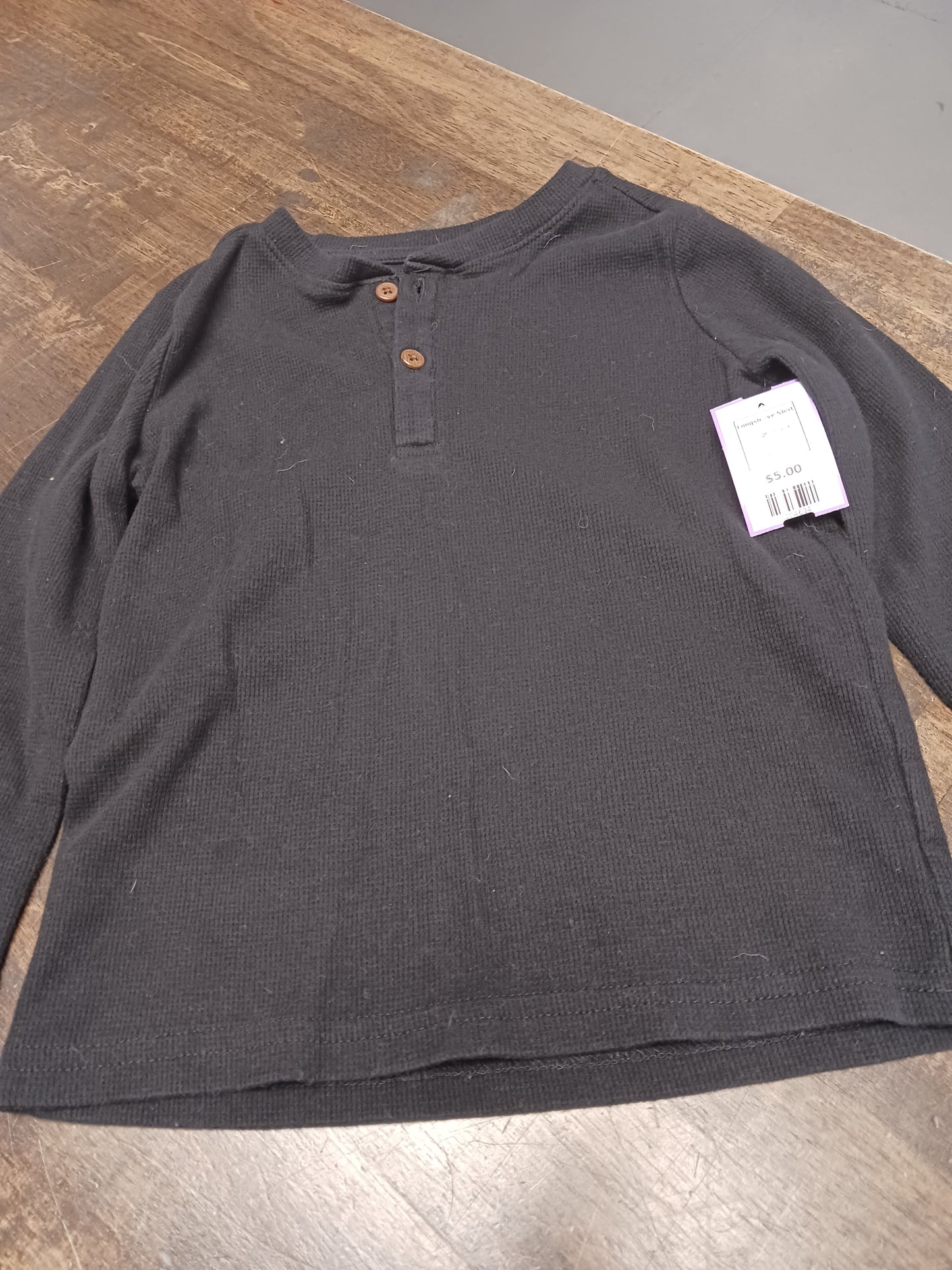Black Childrens Place Longsleeve Shirt, 5T B