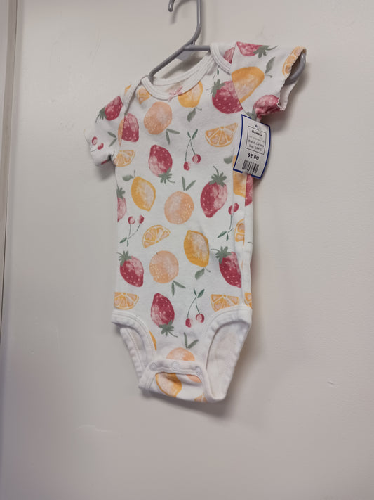 White/Colorful Fruit Carters Onesie, 12M G