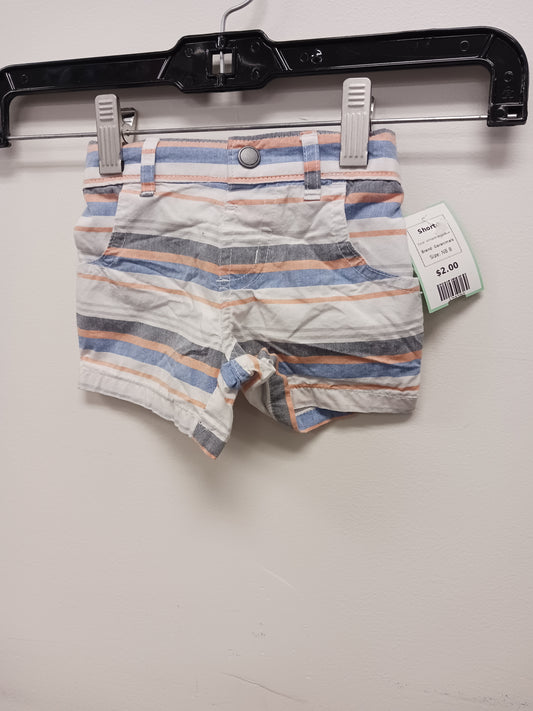 White/Orange/Blue Garanimals Shorts, NB B