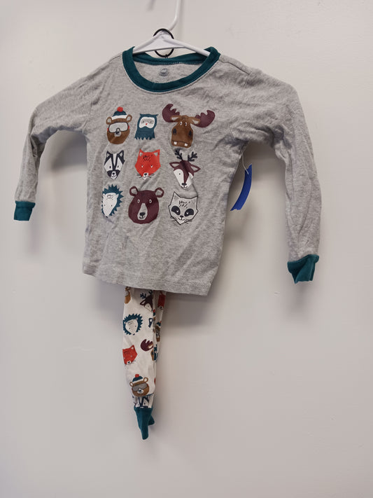 grey Wonder Nation 2 piece Animals PJS, 3T B