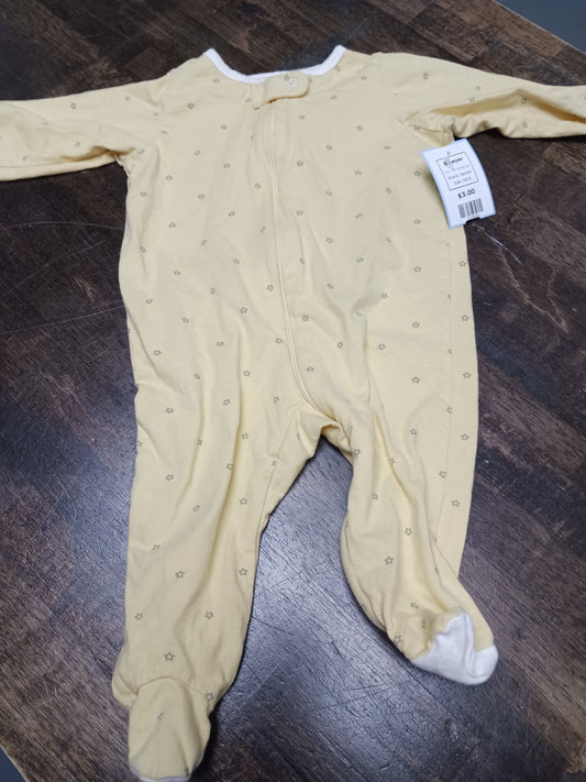 Yellow/Grey Star Gerber Sleeper, NB B