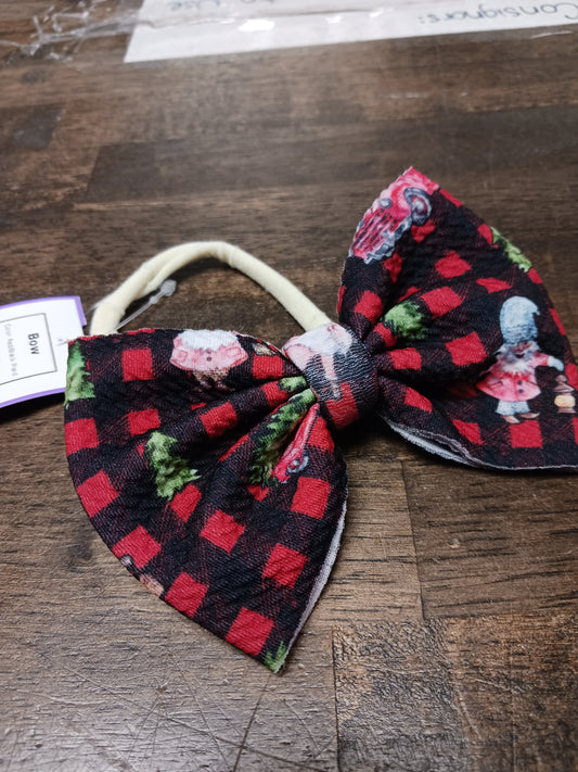 Red/Black Plaid  Bow