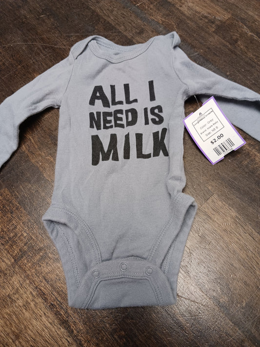 Grey Koala Baby Longsleeve Onesie, NB B