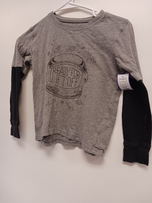 Grey/Black Jumping Bean Longsleeve Shirt, 7 B