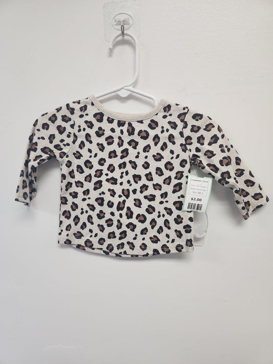 Tan Cheetah Garanimals Longsleeve Shirt, NB G