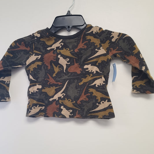 Brown/Orange/Tan Dino Old Navy Longsleeve Shirt, 3T B