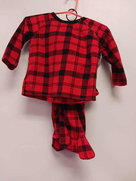 red/black Carters 3 Piece Checkered PJS, 9M B