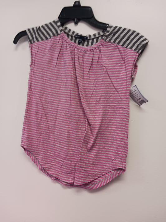 pink/grey Gap Kids Striped Shirt, 8 G