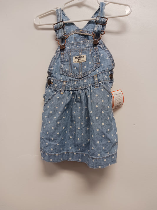 blue OshKosh Bib Overall Dress, 18M G