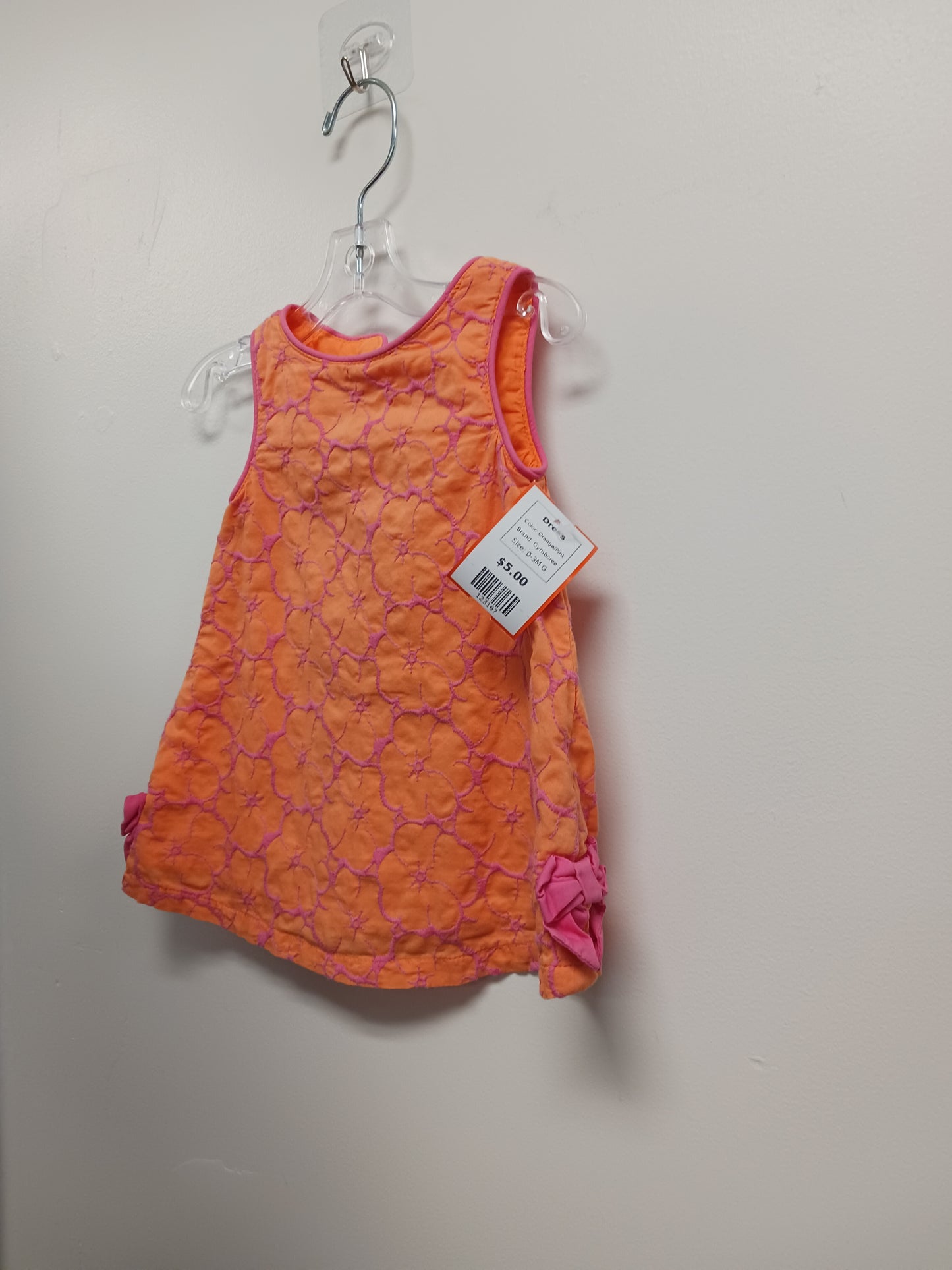 Orange/Pink Gymboree Dress, 0-3M G