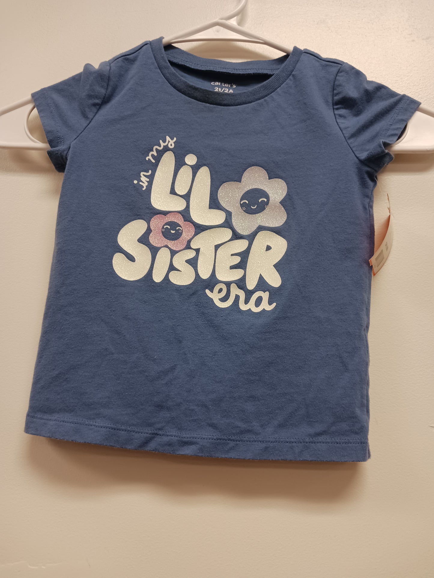 Blue Carters LiL Sister Era Tshirt, 2T G