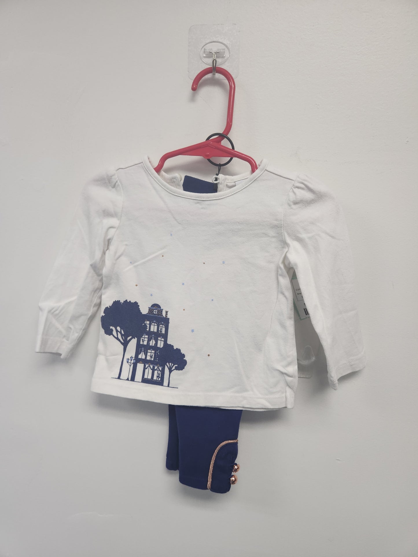 White/Navy Janie And Jack Outfit, 6M G