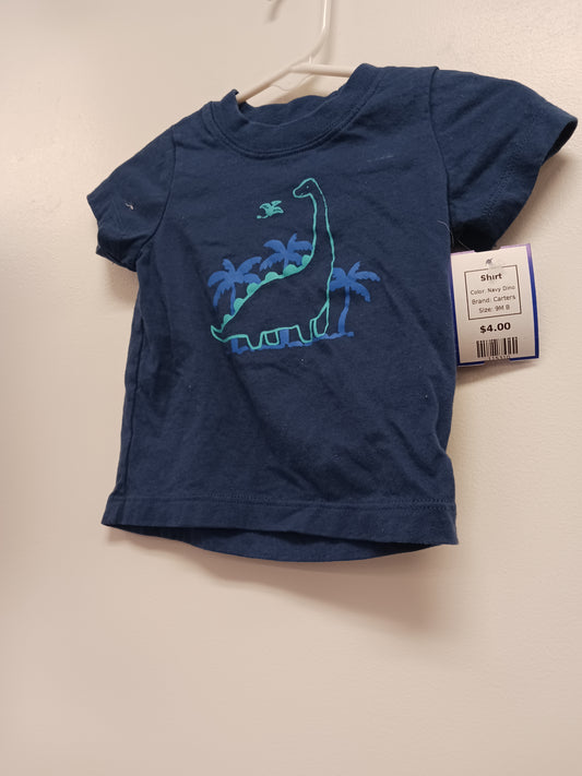 Navy Dino Carters Shirt, 9M B