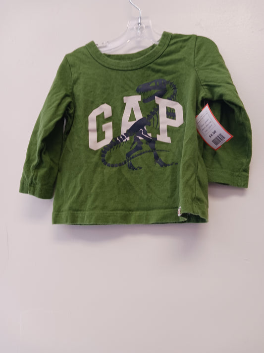 green Baby Gap Long Sleeve Dinosaur Shirt 12/18m, 12M B