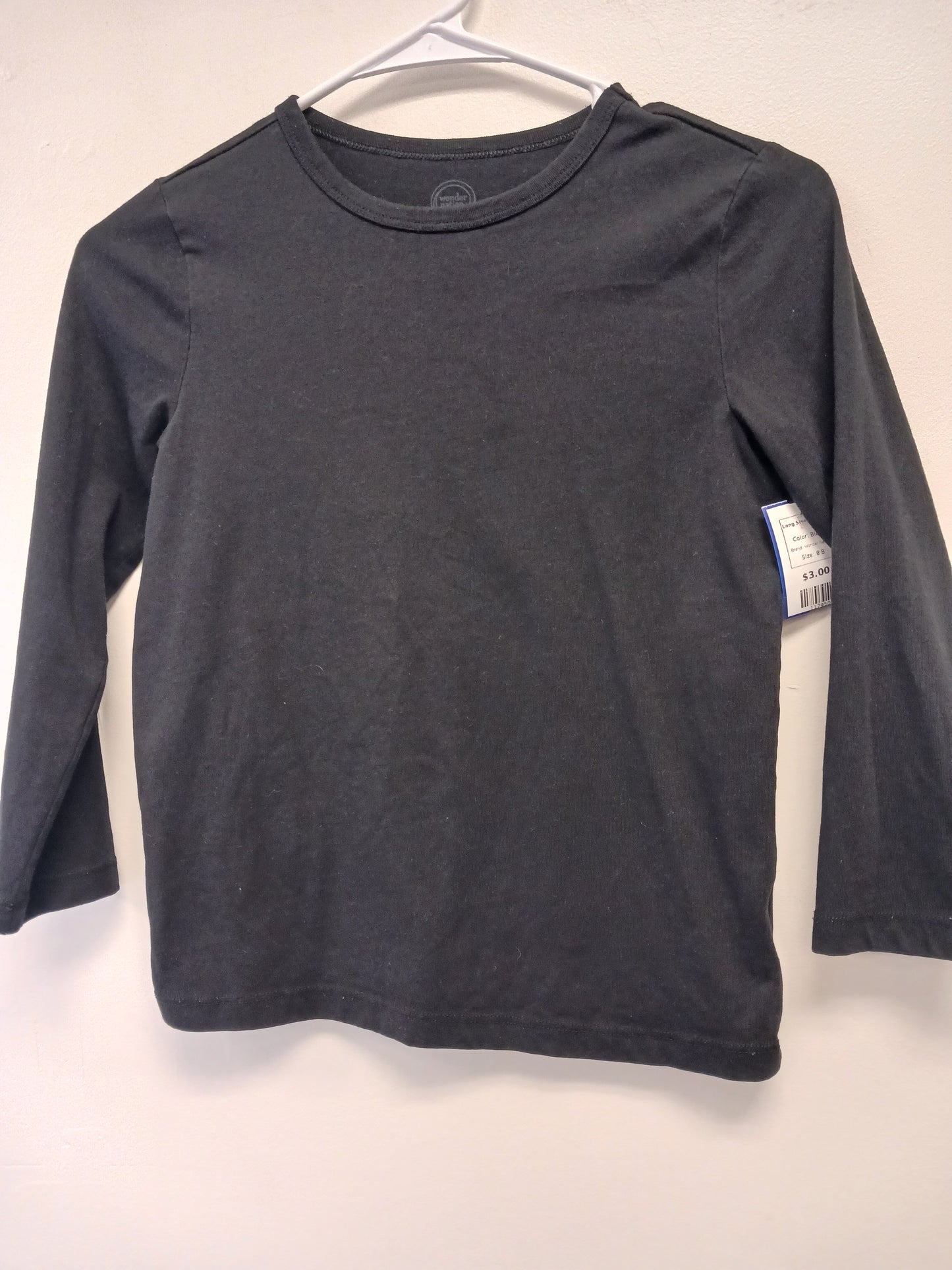 Black Wonder Nation Long Sleeve tshirt, 8 B