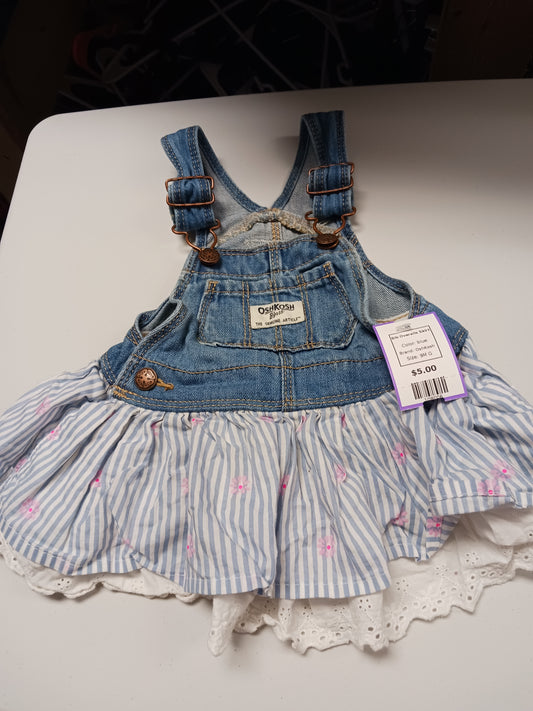 blue OshKosh Bib Overalls Skirt, 9M G