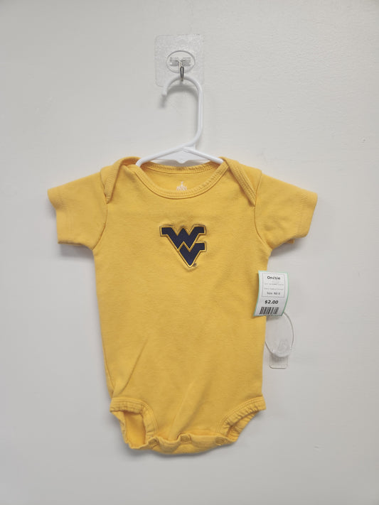 Yellow West Virginia Creative Knitwear Onesie, NB B
