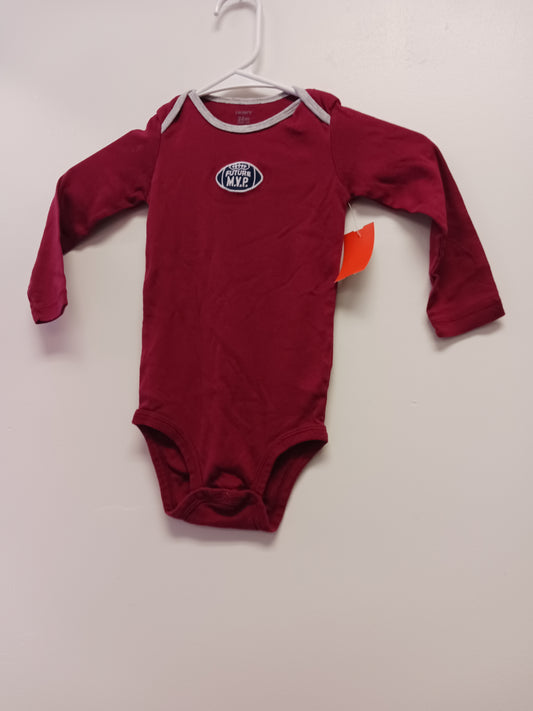 Burgandy Carters Long Sleeve Future MVP onesie, 2T B