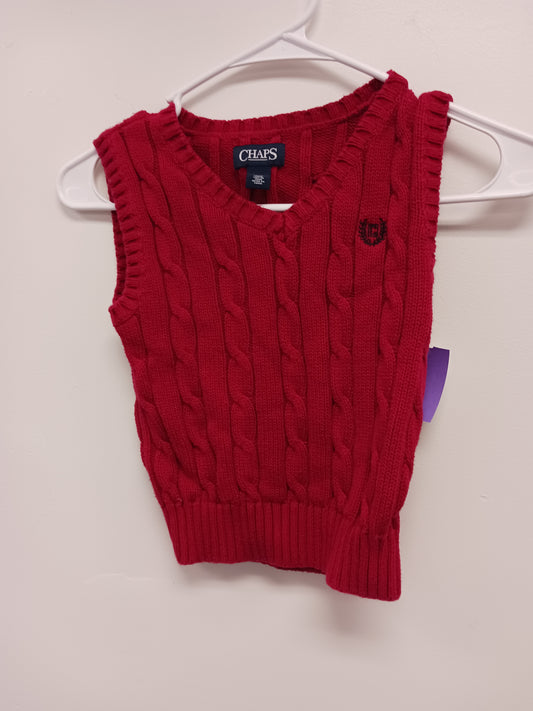 Red Chaps Sweater Vest, 3T B