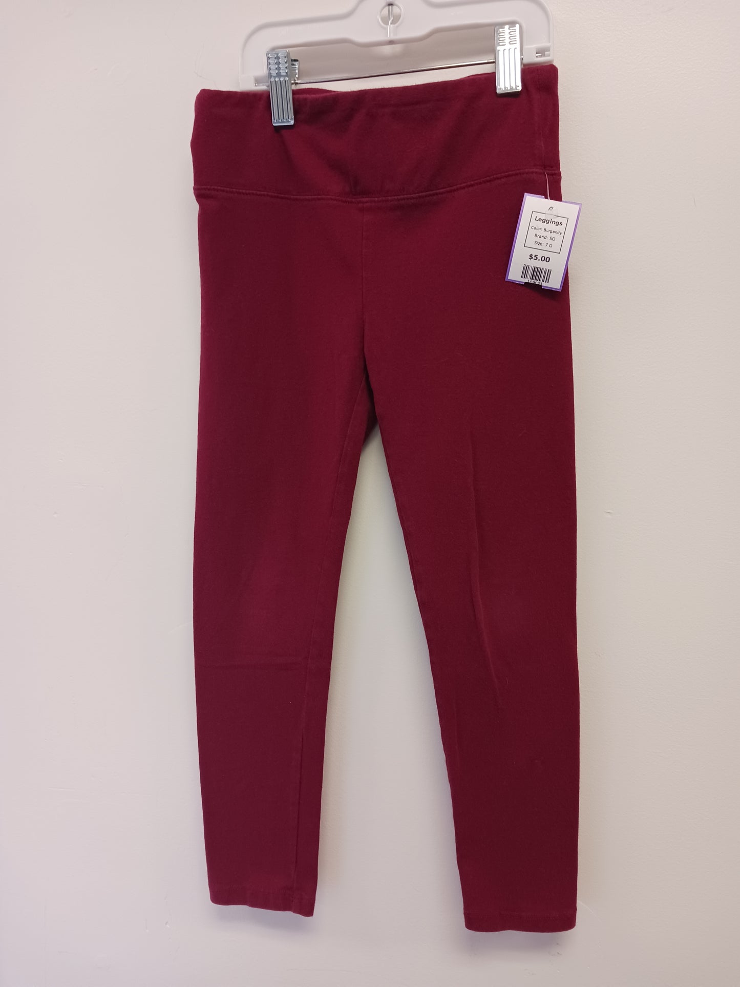 Burgandy SO Leggings, 7 G