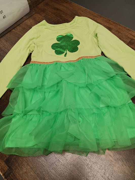 Green Shamrock Wonder Nation Dress, 4T G