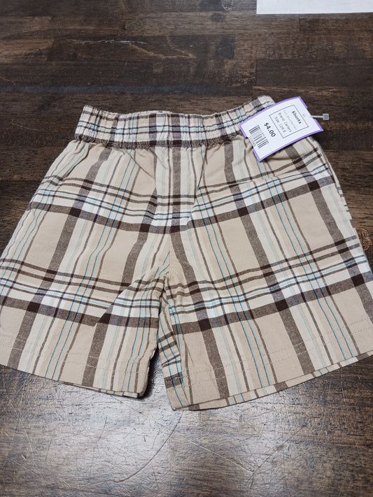 Brown/Tan Plaid Carters Shorts, 12M B