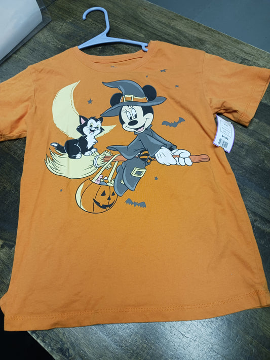 Orange Halloween Minnie Shirt, 7 G