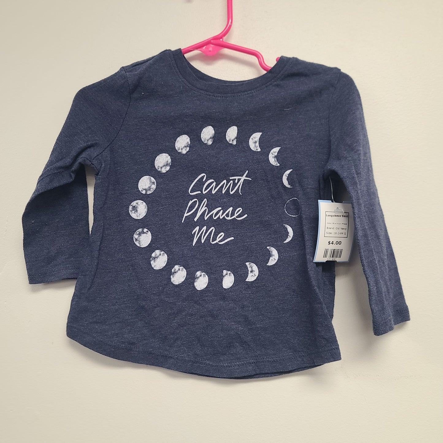Blue Moon Phase Old Navy Longsleeve Shirt, 18-24M G