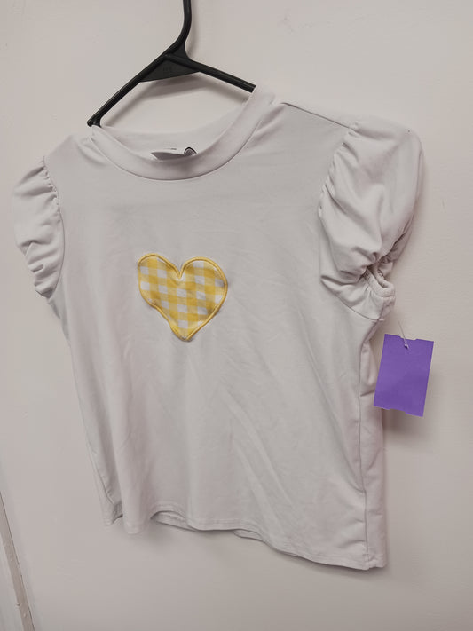 white Jolie & Joy Girls Heart Shirt 10/12, 10 G