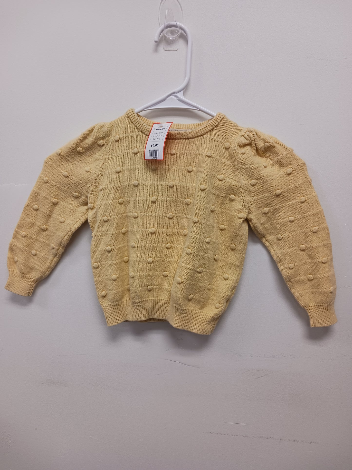 Yellow H&M Sweater, 2T G